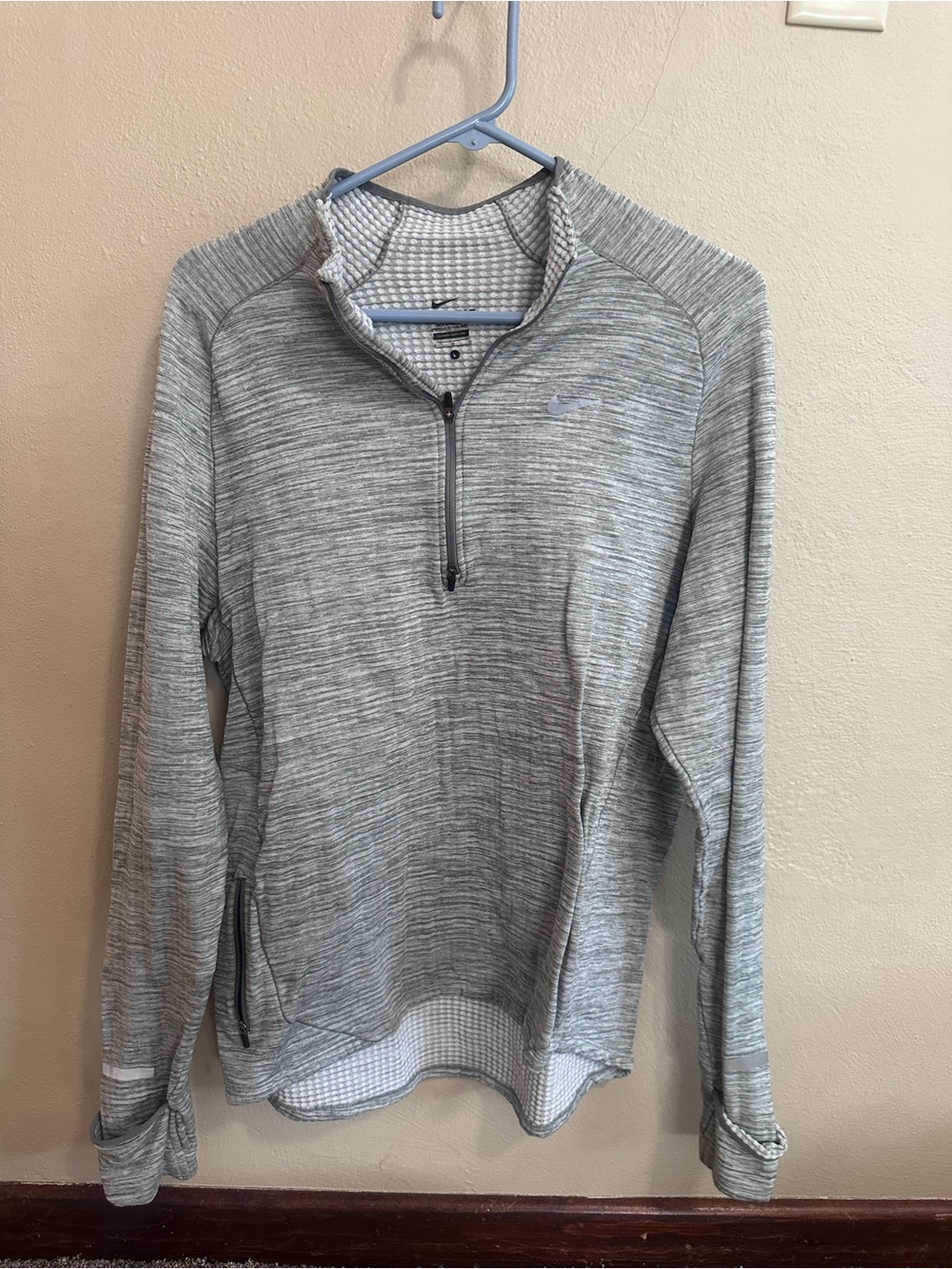 Nike Women's Heather Gray Half-Zip Pullover